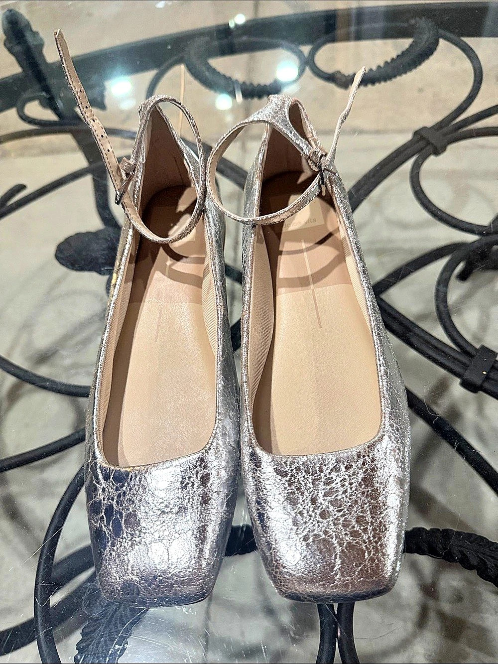 Dolce Vita Metallic Square-Toe Heels Like New Size 8